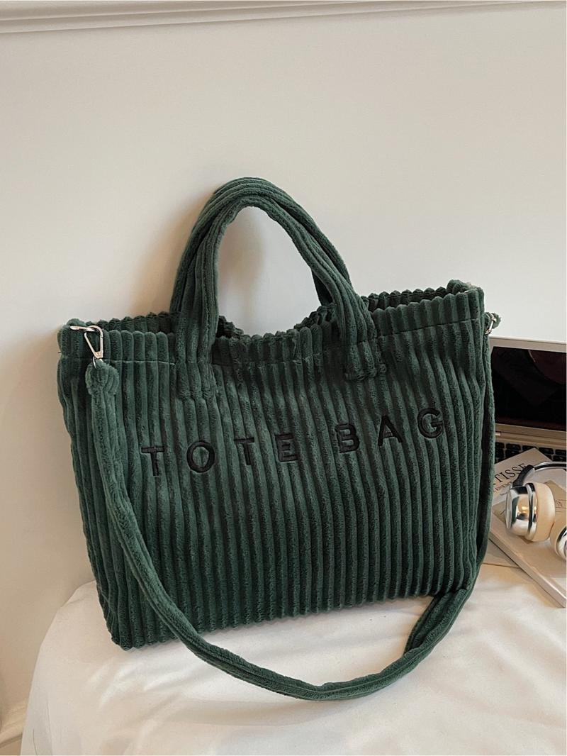 Relaxed fit, large capacity corduroy handbag, Crossbody Purses, casual crossbody bag, commuter shoulder bag, Hobo shoulder bag, tote bag. Suitable for commuting, shopping, leisure outings, work, etc.