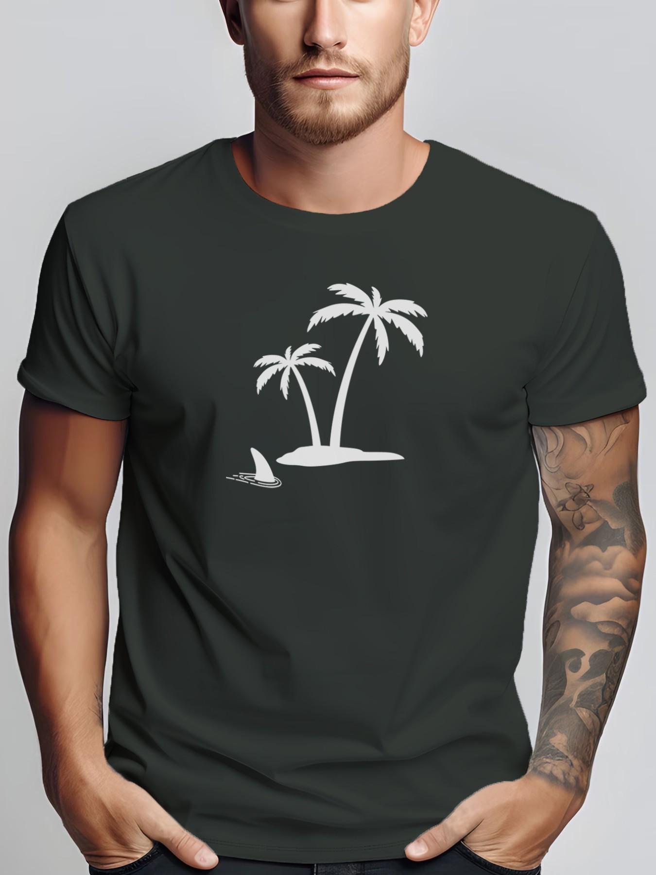 Men's Summer Micro-Stretch Comfort Round Neck Printed T-Shirt, Fashionable Trendy Wear, Best Choice for Men, Casual Stylish Tee