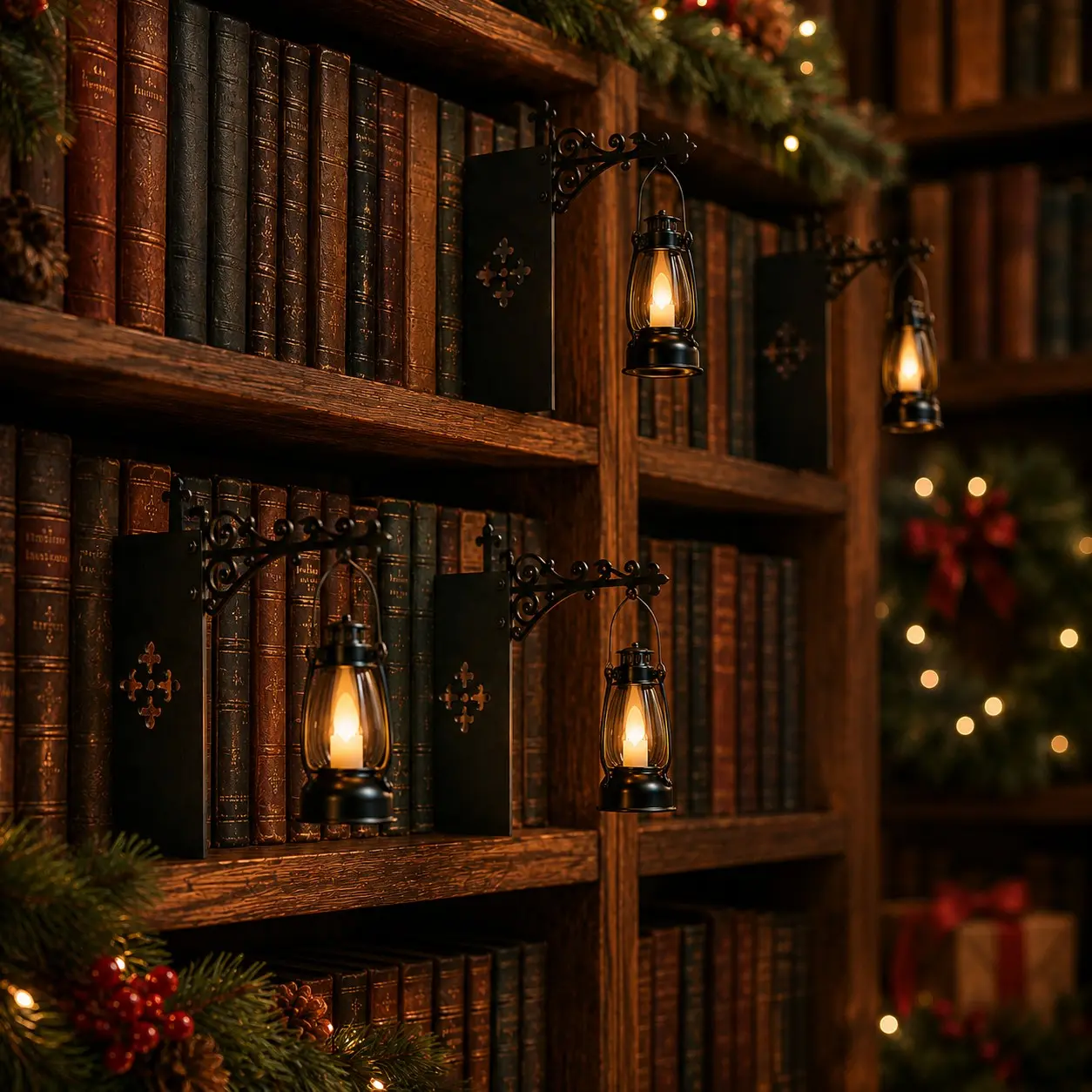 1/2/3/4packs Vintage Kerosene Style Bookshelf Lamp, Innovative Book Slot Design, Warm Soft Light, Desktop Reading, Perfect Gift for Book Lovers
