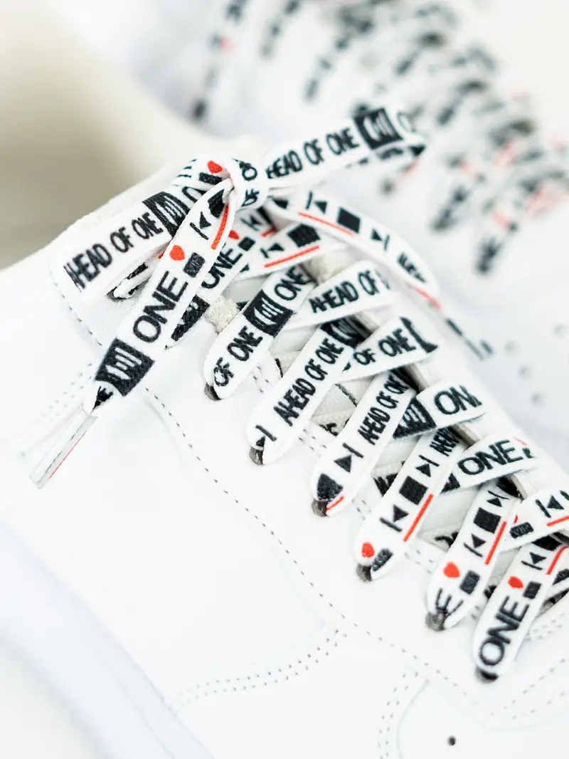 Pair of 8mm Personalized Shoelaces, Sporty Casual Versatile Shoe Laces 120cm Long, All Seasons Fashion Accessory