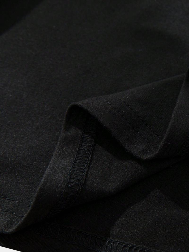 Unisex Graphic Tee, Casual Letter Print Drop Shoulder Half Sleeve Round Neck T-Shirt , Fashion Women's Top for Daily Wear