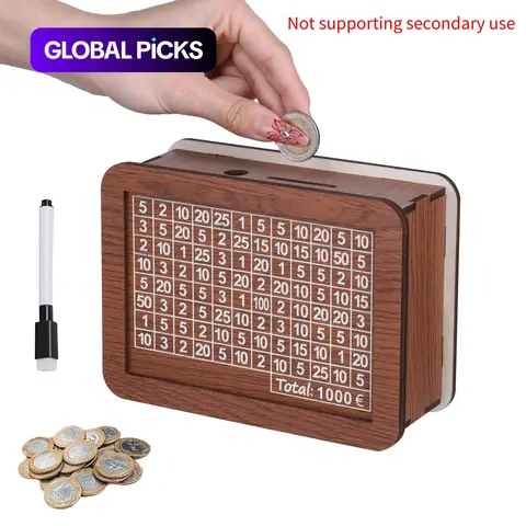 Creative DIY Piggy Bank, Home Decor Ornament, Home Decor Item, Educational Gift, Non-Reusable Digital Plan Wooden Savings Box, Model 24-1212, Batch 241212 #GLOBAL PICKS