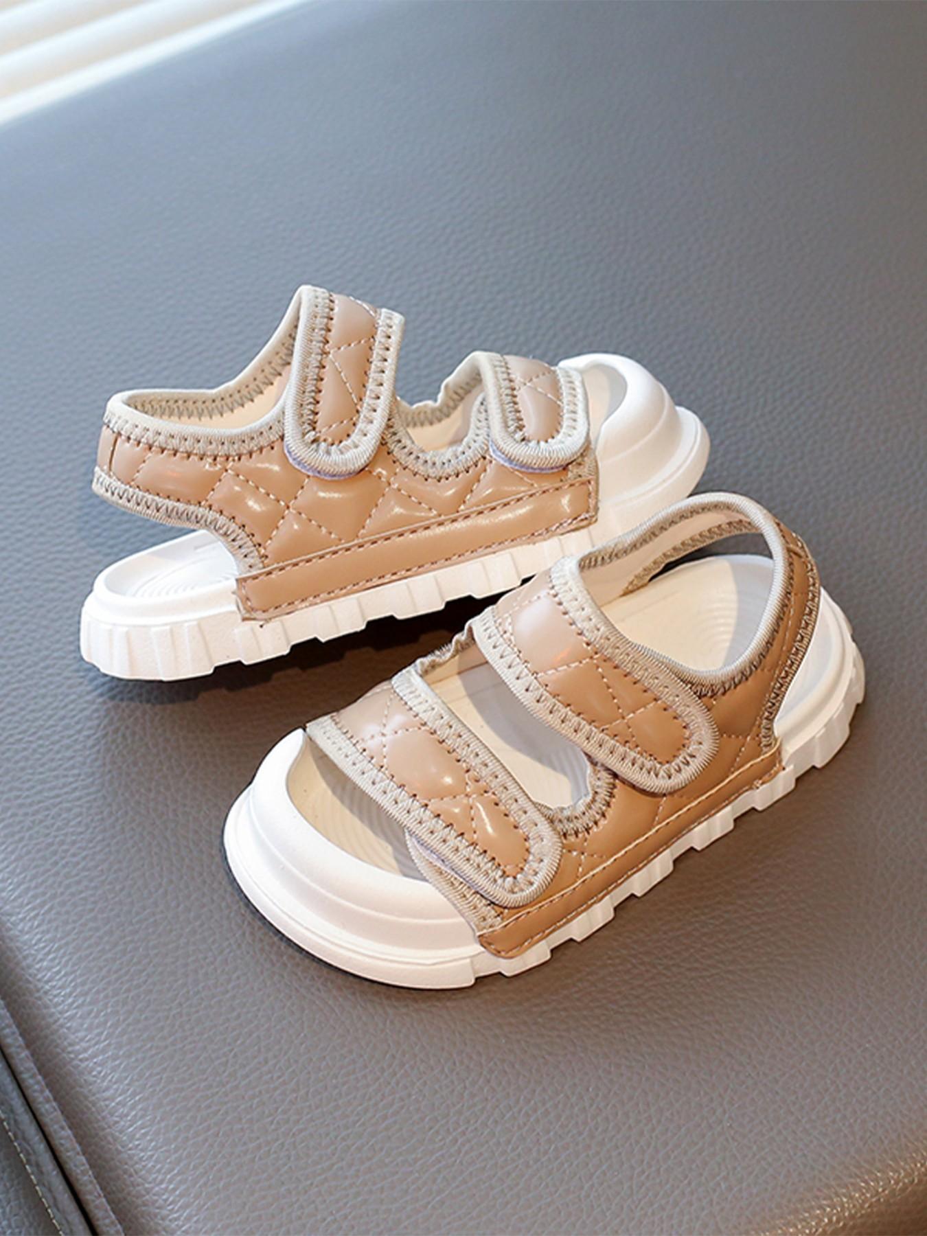 Sandals Bestseller, Unisex Toddler Closed-Toe Anti-Tip Soft Sole Non-Slip Rhombus Pattern Baby Walking Shoes