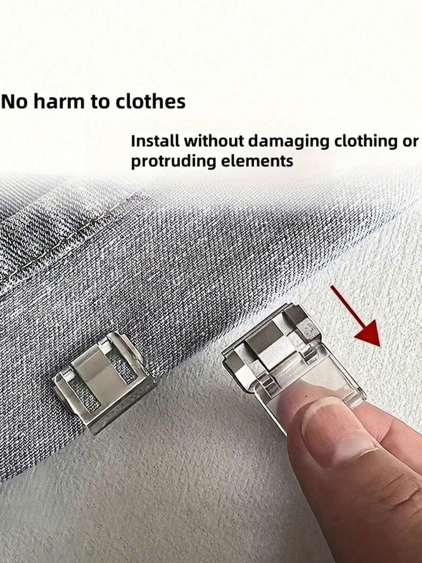 Pants Leg Hem Clips - Invisible Pant Leg Fixers, Pant Leg Hem Clips, No Need Sewing Hem Clips To Prevent Dragging, For Sun Hat/Bucket Hat Cord Clips,Pants Leg Shortening Invisible Fixed Clip, Pants Leg Prevention Dragging, No Sewing Hidden Buckle Leg Clos