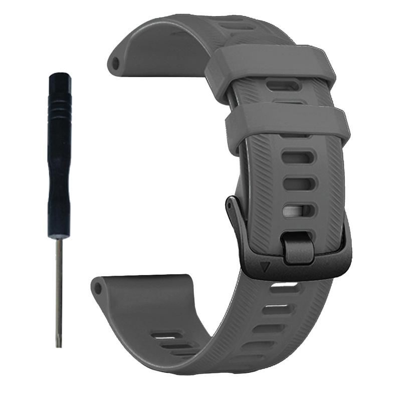 1 Pcs Casual Silicone Watch Band for Garmin Forerunner 955 Smartwatch Replacement Accessories Watch Straps (Strap Only, Watch Not Included)
