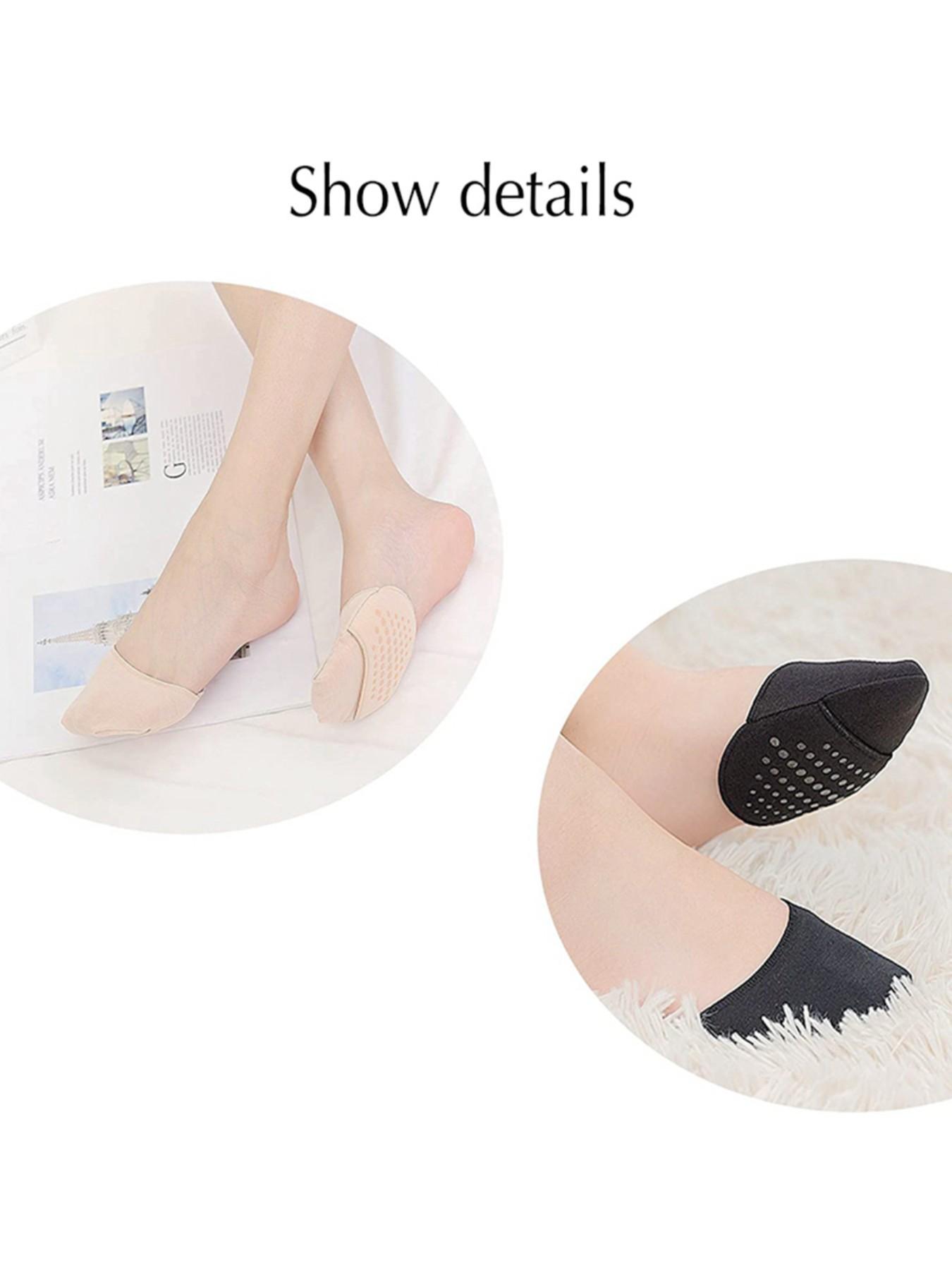 Women's Forefoot Sock Pads, High Heel Half Insoles, Relieve Calluses and Corns, Absorb Foot Pressure, Buffer Socks, Toe Pads