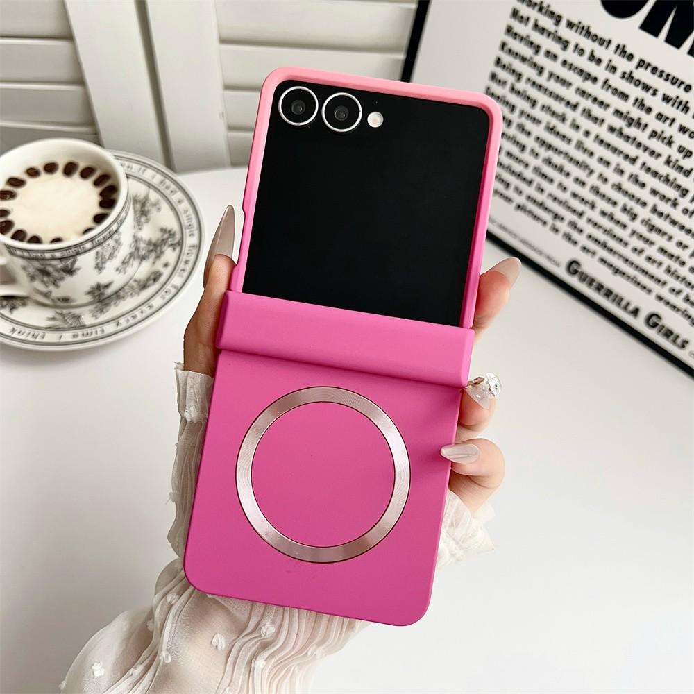 Gradient CD Pattern Phone Case for Samsung Galaxy Z Flip7/6/5/4/3, Wireless Charging Compatible, Hinge Protection, Anti-Slip Foldable Case