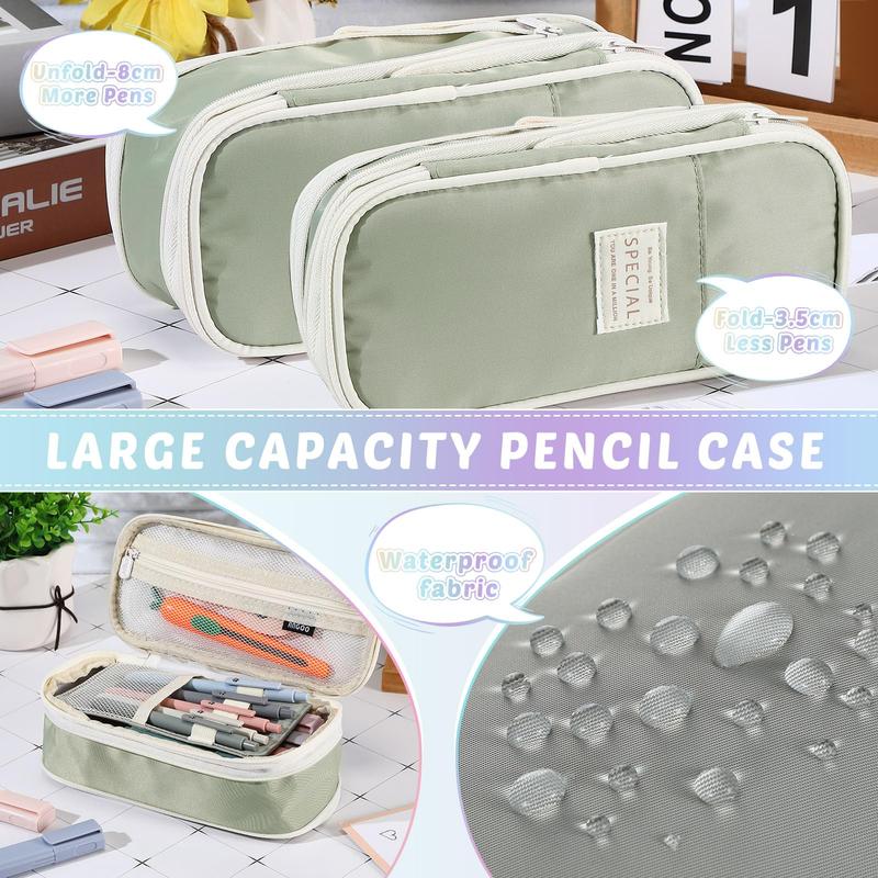 18 Pcs Christmas Gift Aesthetic School Supplies Study Supplies Set Gift with Big Capacity Pencil Case 12 Colorful Highlighter 5 Quick Dry Retractable Black Ink Pens Back To School Gift Bible Study Supplies Book Annotation Kit