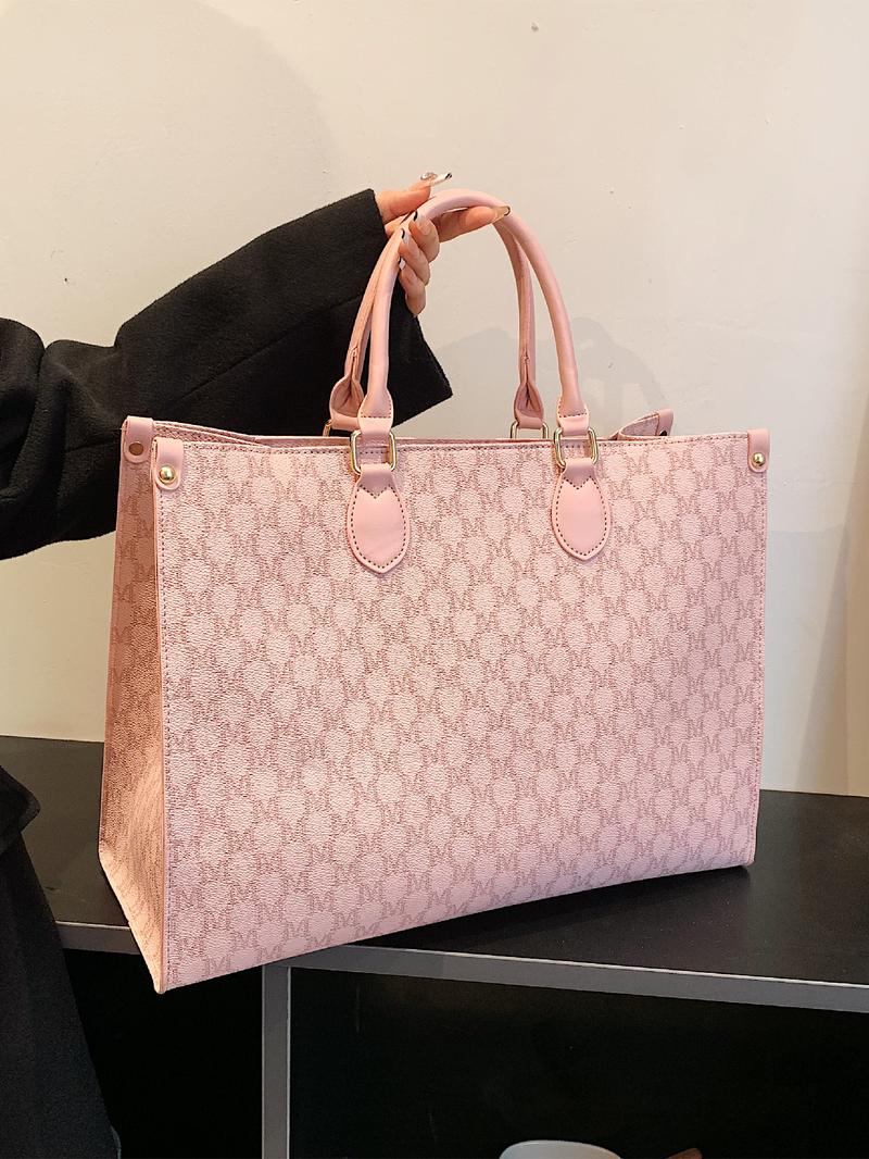 Fashionable Plaid Pattern Tote Bag, Casual Versatile Shoulder Bag for Women, Trendy Commuter Bag for Daily Used