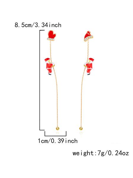 Fashion Creative Climbing Santa Claus Tassel Earrings, Christmas Jewelry for Women, Unique Design, Perfect Holiday Gift