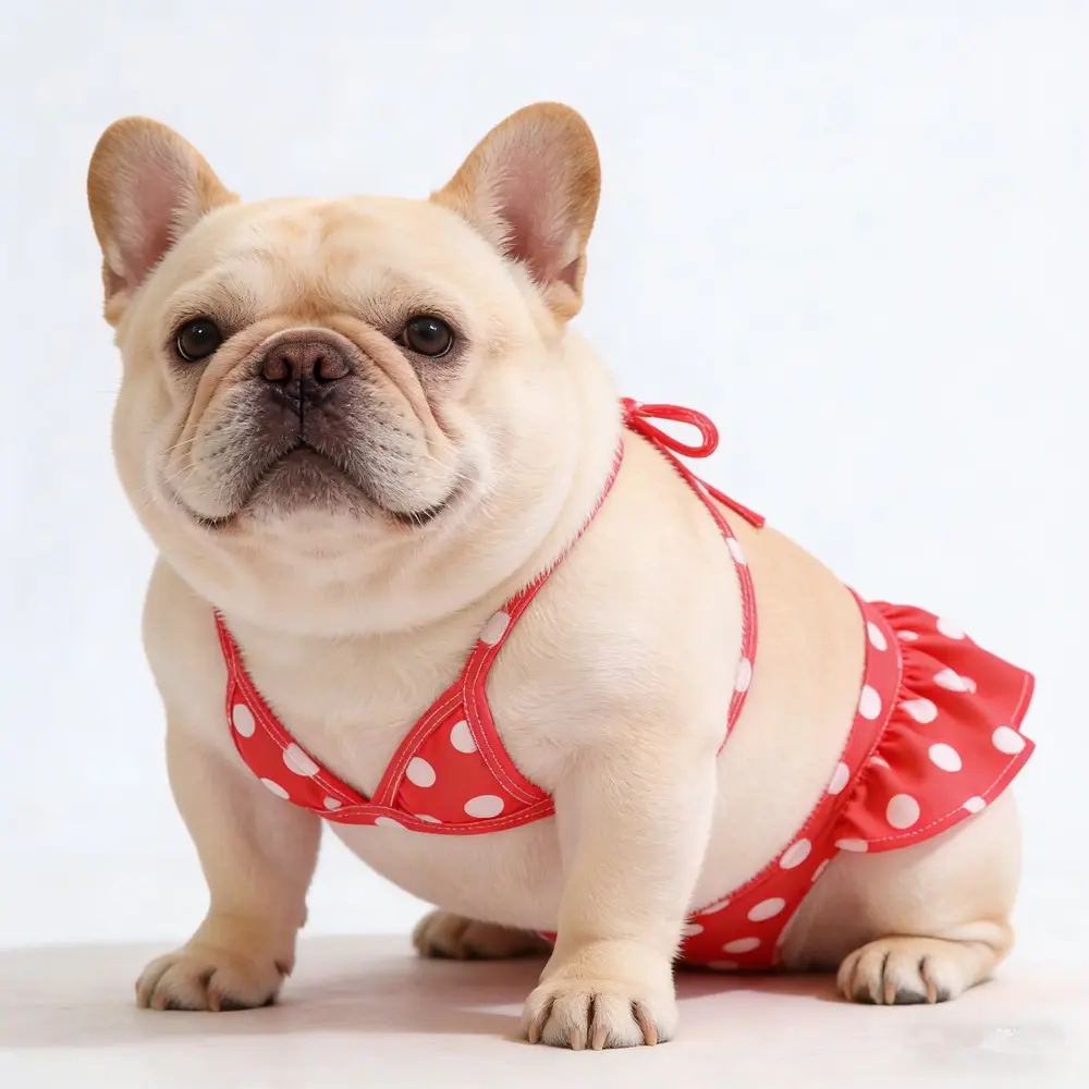 Summer Pet Clothing Teddy Bikini Set Swimwear, Beach Cloth Doll Cat Dog Clothes, Pet Swimsuit for Cats Dogs, Cute Summer