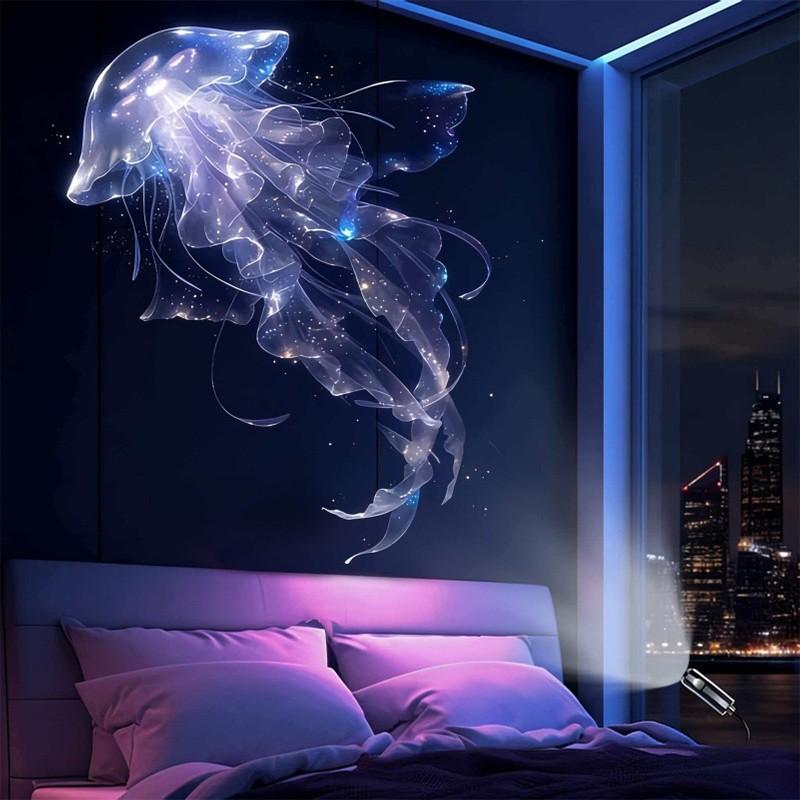 Portable USB Starry Sky Projector Night Light – Galaxy, Ocean Wave Projections for Bedroom Walls & Ceilings, Dynamic Lighting with Whales, Jellyfish & Butterflies, Unisex Birthday Gift for Kids & Adults, Home Decor Ambient Light