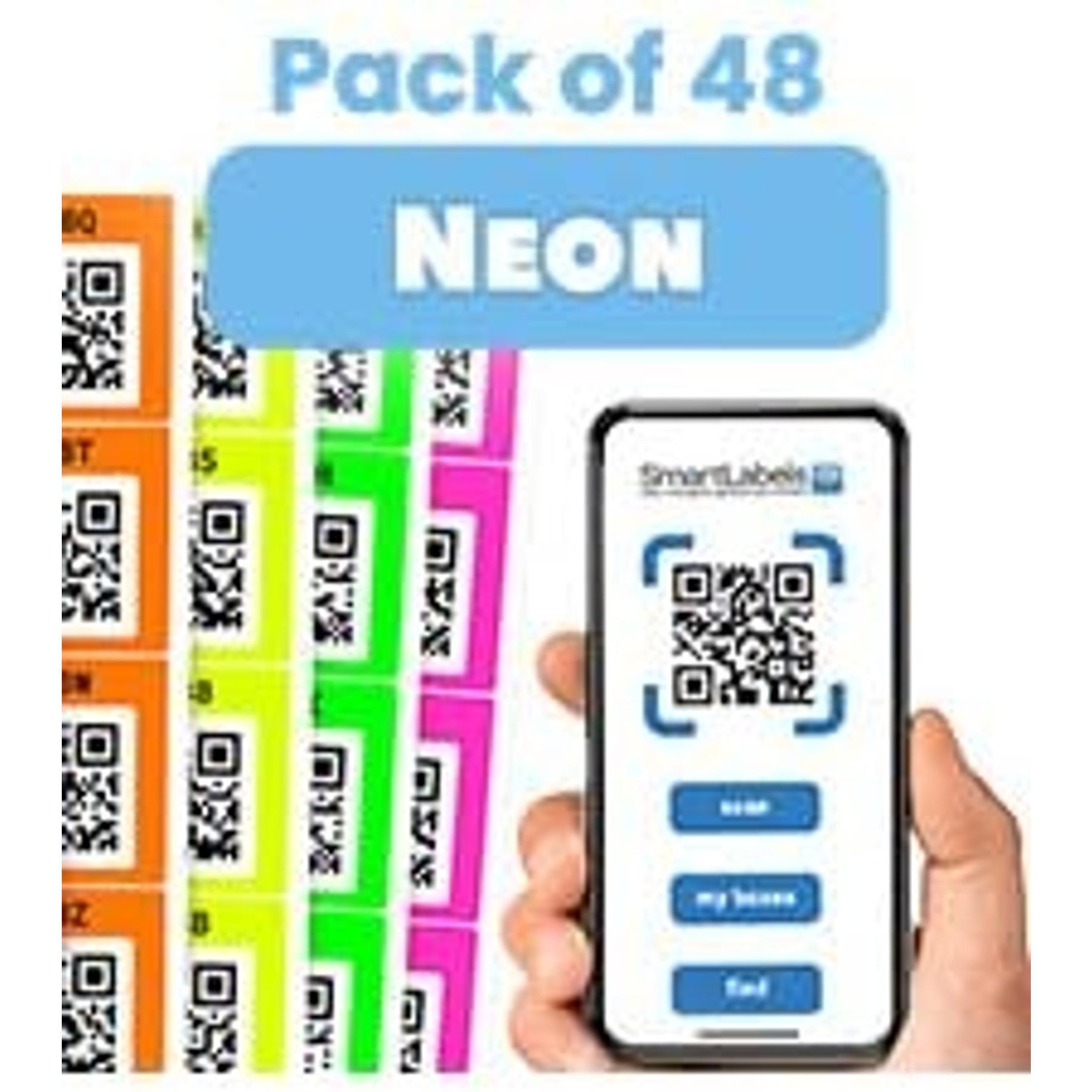 QR Code Stickers with AI Photo Analysis App - Auto-Creates Item Descriptions - No Typing - Made in USA - QR Code Labels for Storage & Inventory Tracking, Organization & Moving, 48 PackGift