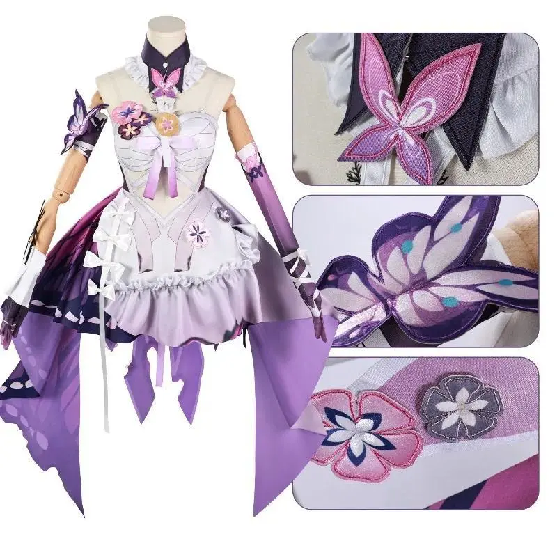 Castorice Cosplay Honkai Star Rail Castorice Cosplay Costume Dress Uniforms Halloween Party Role Play Wig Shoes Outfit Suits