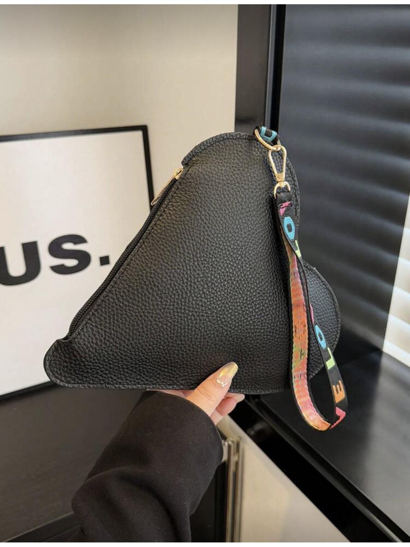 Women's Fashion Personalized Heart Shaped Solid Color PU Leather Mini Handbag Elegant Coin Wallet Retro Daily Work Commuter Wallet Handbag Chic Handbag Vintage Chic Purse