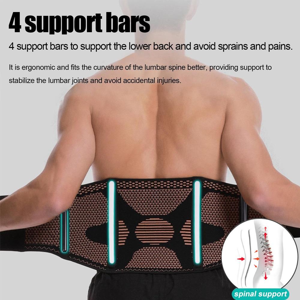Lower Back Support Belt, 1 Count Lumbar Support Belt, Lightweight Flexible Compression Back Wrap for Men and Women for Everyday Use, Back Brace