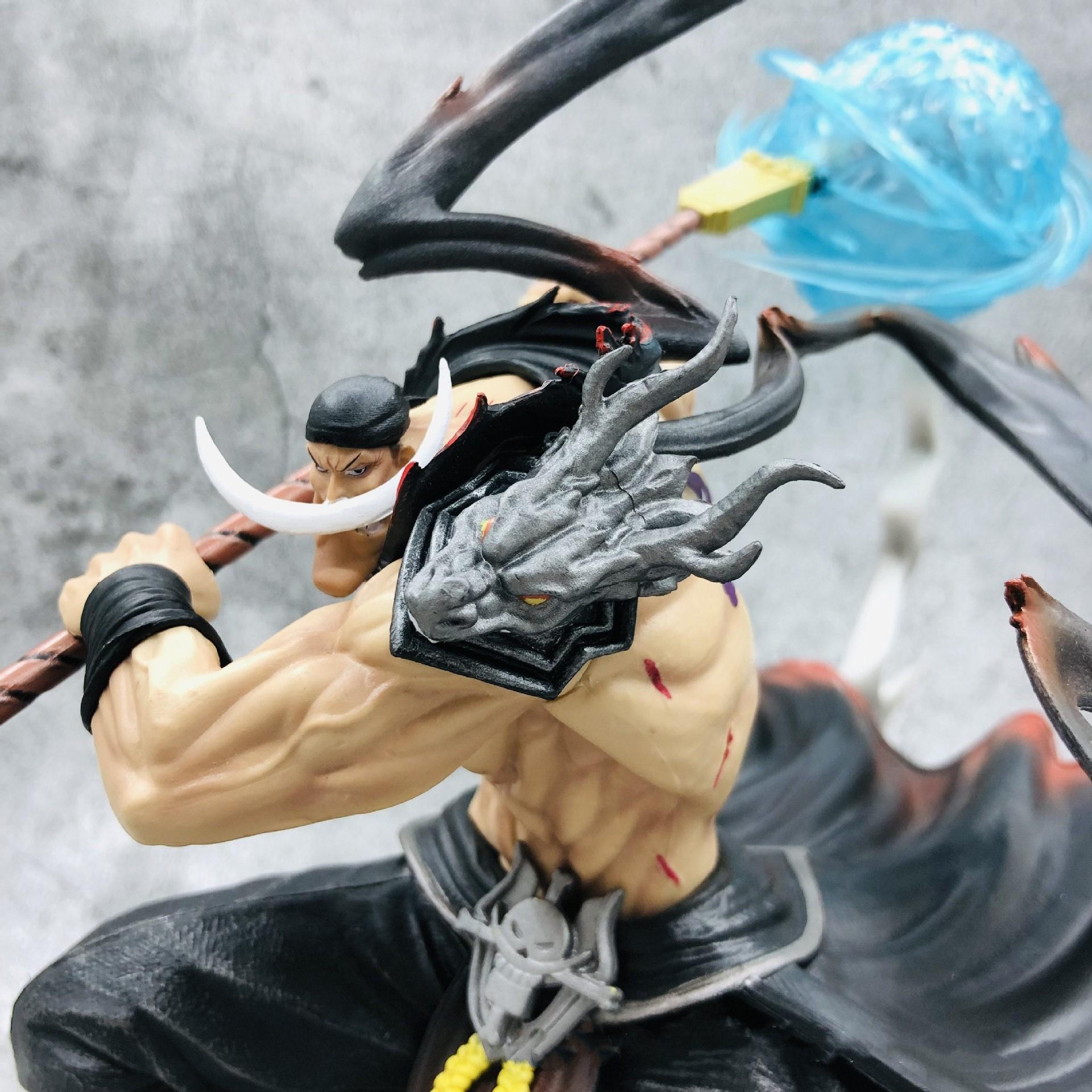 Anime Enthusiast Gift, Whitebeard One Piece Battle Pose Statue Model, Anime Character Statue, Anime Figure Collectible, Holiday Present for Fans