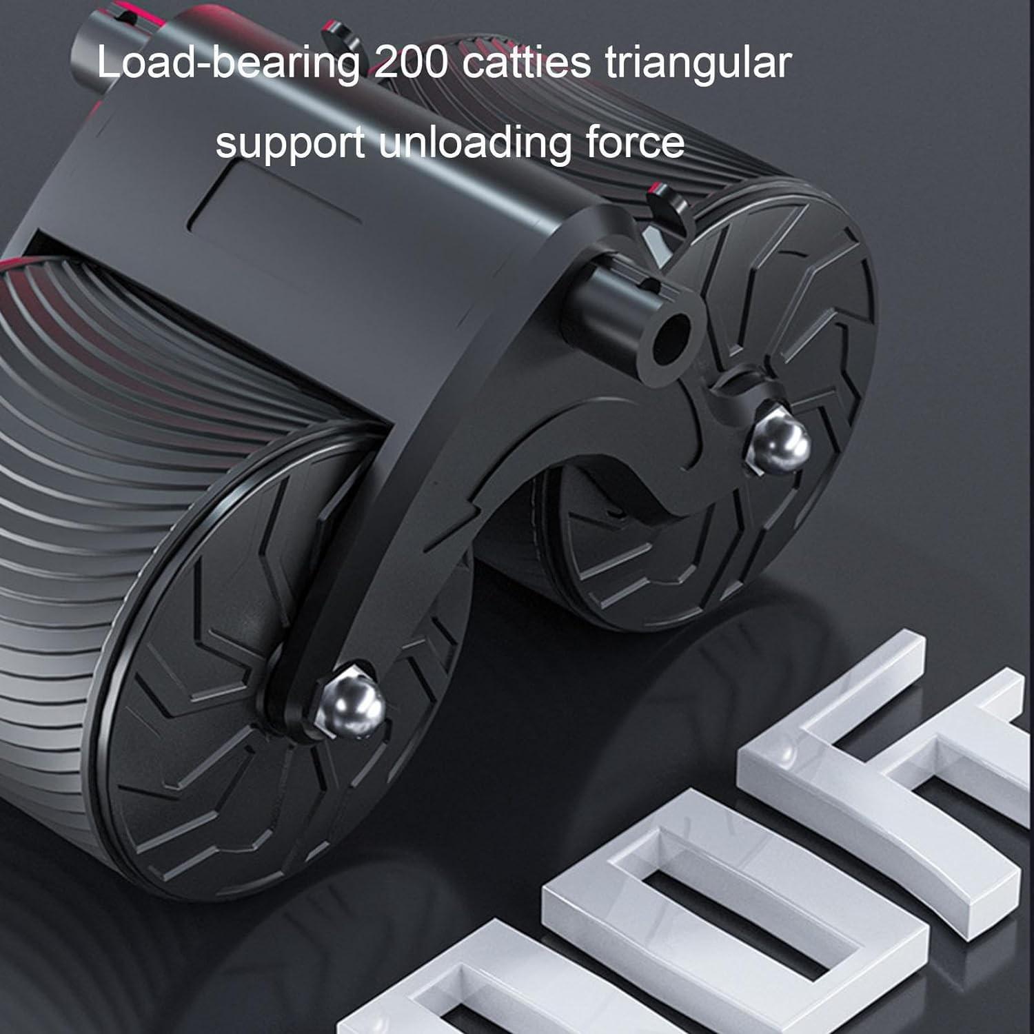 Ab Roller With Knee Pad, Automatic Rebound Abdominal Training Tools With Timer, Abdominal Exercise Equipment For Home Gym, Abdominal Fitness Wheel