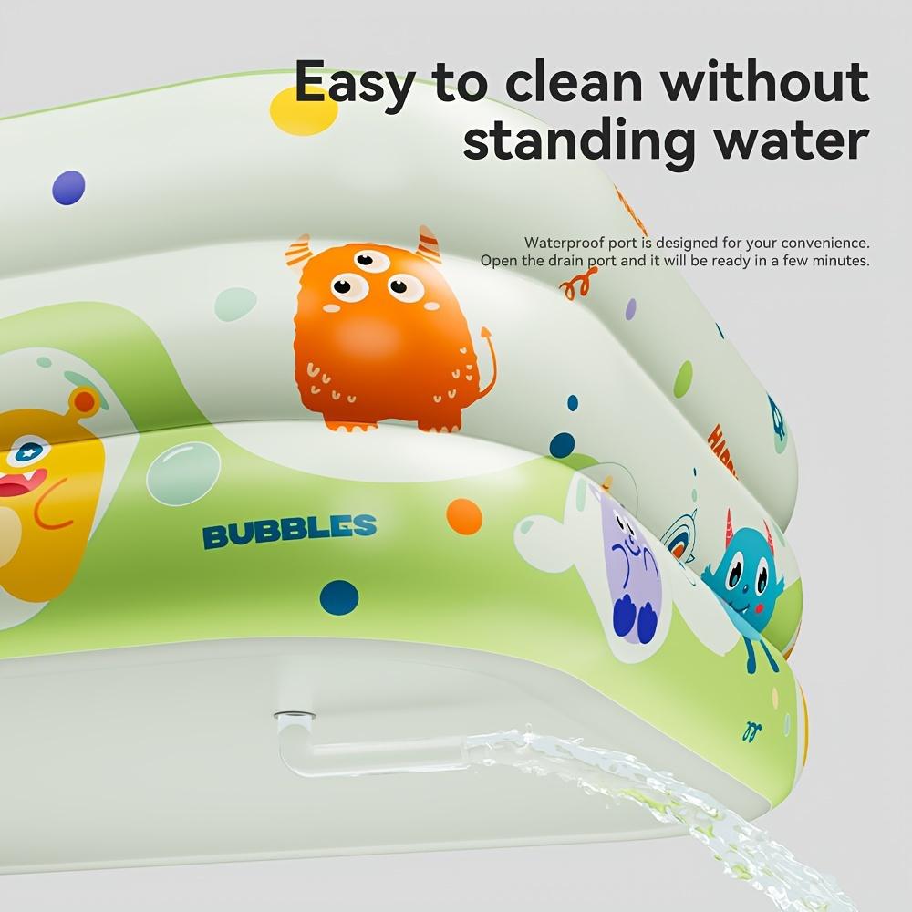 1PC, large family inflatable cartoon monster design swimming pool-durable PVC material, portable and space-saving, very suitable for family backyard summer entertainment, inflatable swimming pool.
