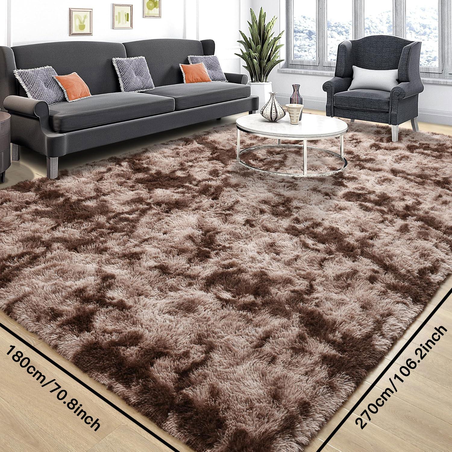 Luxury Extra Large Plush Rug, Soft Modern Mat, Non-Slip Backing, Indoor Carpet for Living Room, Bedroom, Office