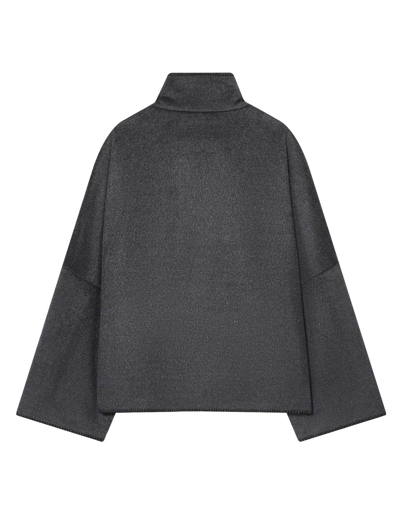 Women's Solid Button - Up Jacket Coats Yellow & Gray High Neck Spring & Fall Oversized Sleeves Casual Chic & Unique Outerwear Women's Fashion Piece Ladies Clothes for Daily Wear