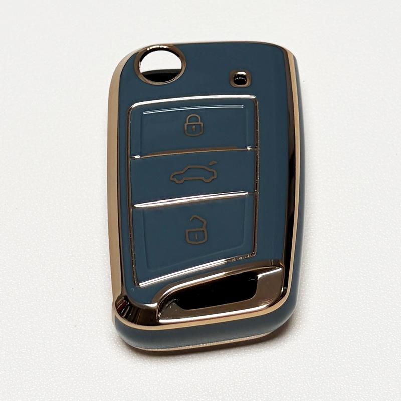 for Volkswagen Key Protection Cover Key Fob Protector Soft Durable Tpu Material 360 Degree Protection for VW Golf Gti Tiguan Atlas Polo Jetta 3 Buttons