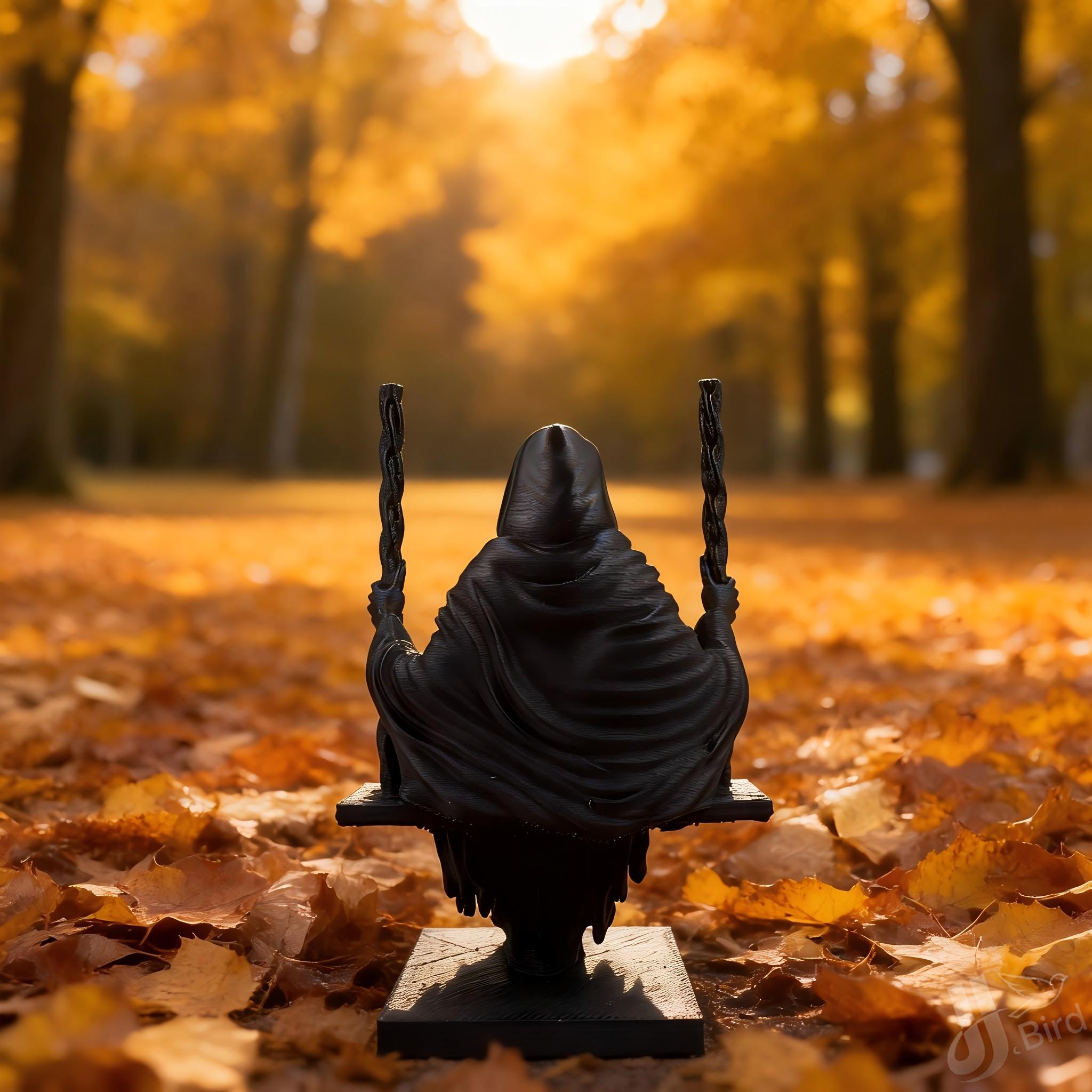 Gothic Style Swing Death Figure Ornament, Collectible Handmade Decorative Piece, Home Bookshelf Desktop Decoration, Creative Art Display