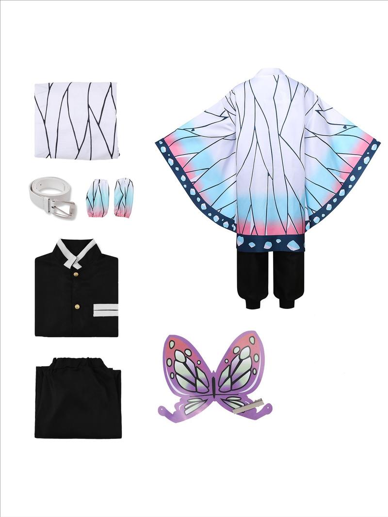 Kochou Shinobu Cosplay Costume for Adults, Demon Slayer Role Play, Halloween Carnival Clothing, Slim-Fitting Geometric Pattern Kochou Shinobu Cosplay Costume for Adults, Demon Slayer Role Play, Halloween Carnival Clothing, Slim-Fitting Geometric Pattern