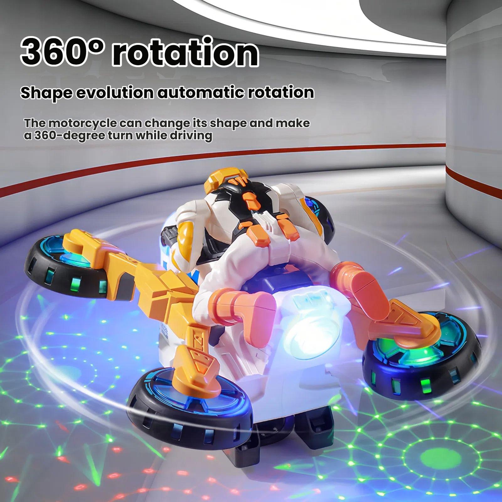 Auto-rotating Electric Motorcycle Vehicle Toys with Smart Obstacle Avoidance, Spins, 360° Movement,Dazzling Lights, Cool Music & Transformation; Christmas Birthday Gift for Kids Boys Girls,Kids Play, Gaining Pride.toy motorcycles for toddlers 2-4 / TOYS Auto-rotating Electric Motorcycle Vehicle Toys with Smart Obstacle Avoidance, Spins, 360° Movement,Dazzling Lights, Cool Music & Transformation; Christmas Birthday Gift for Kids Boys Girls,Kids Play, Gaining Pride.toy motorcycles for toddlers 2-4 / TOYS
