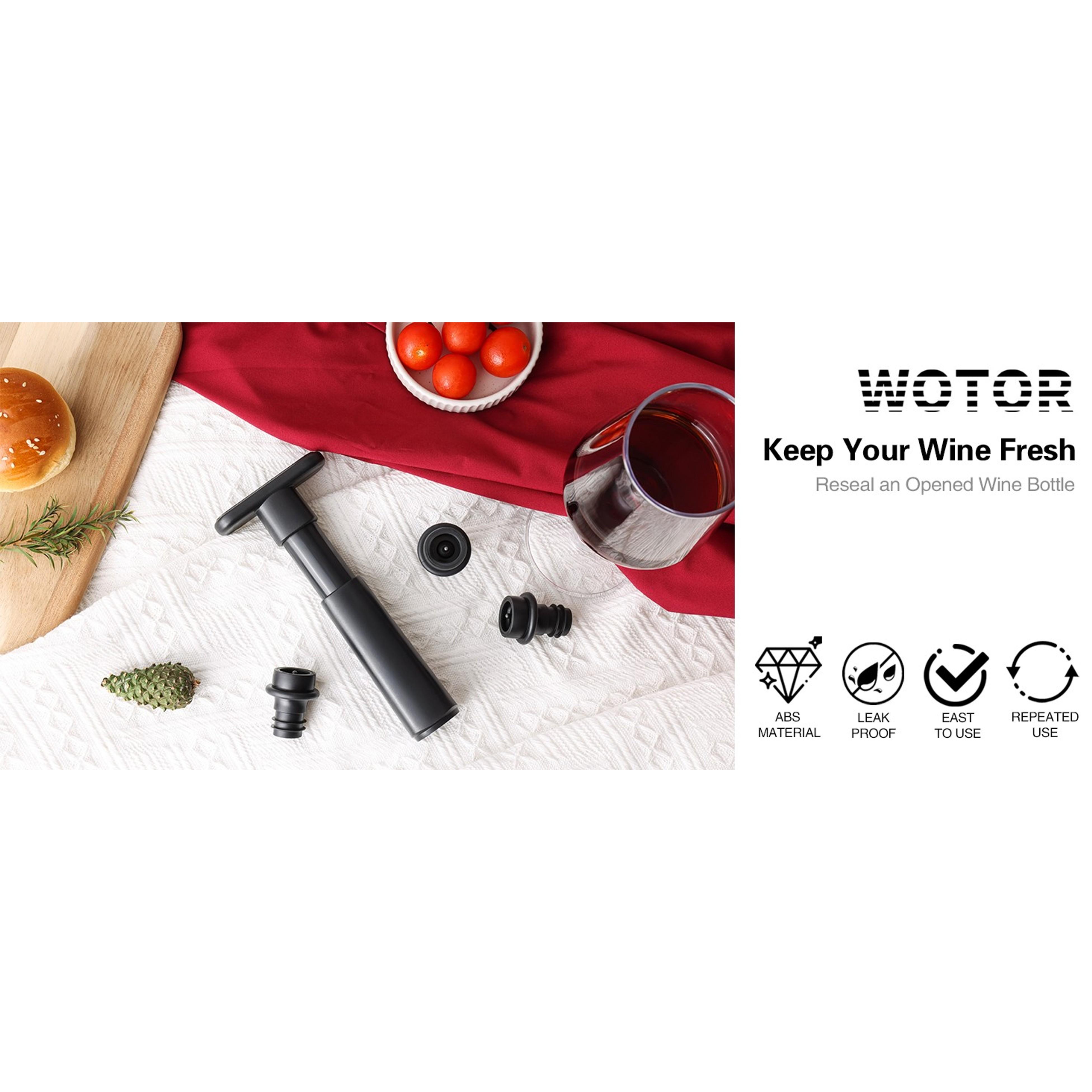 Wine Stoppers Vacuum, Silicone Wine Saver & Preserver, Reusable Bottle Sealer, Keep Fresh (Black, 12 Pieces) Wine Stoppers Vacuum, Silicone Wine Saver & Preserver, Reusable Bottle Sealer, Keep Fresh (Black, 12 Pieces)