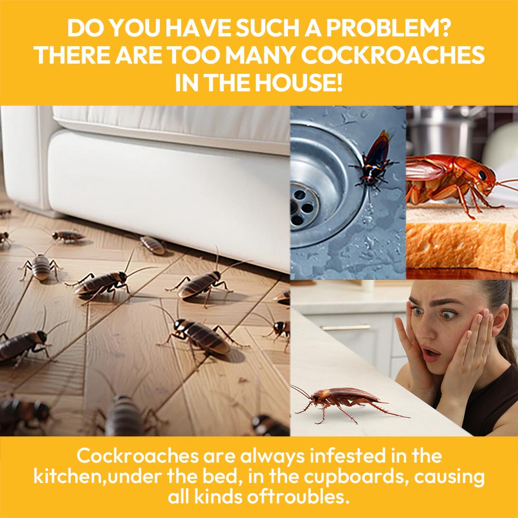 LENDOUYE Cockroach Gel Bait, Domestic Dormitory Kitchen Powerful Cleaning Cockroach Exterminator Cockroach Gel Bait Pest, Indoor Use, Roach Killer Gel for American, German and Other Major Cockroach Species, 8 Count cockroach bait WB