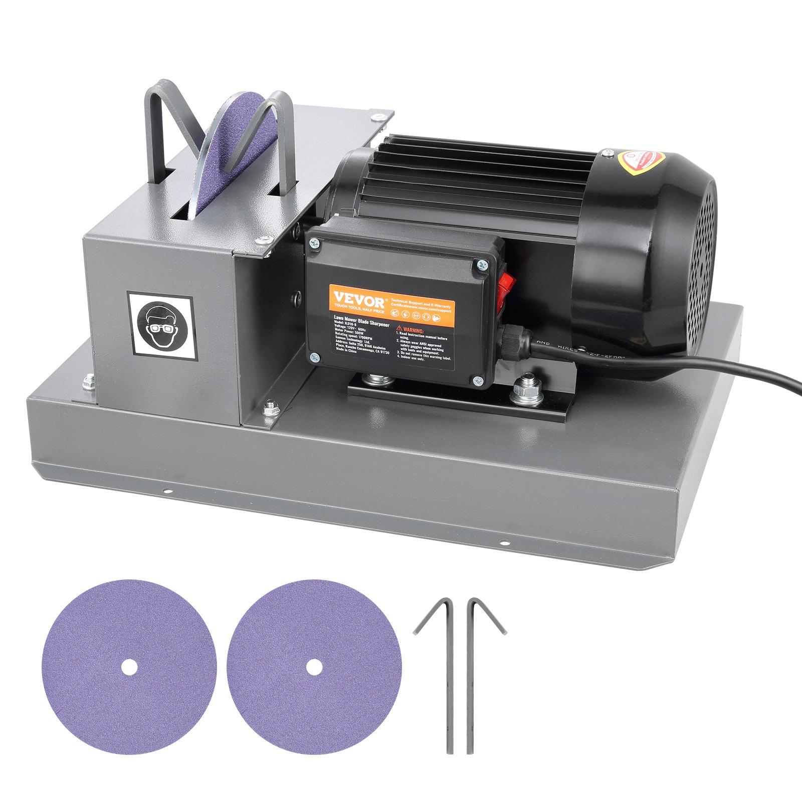 2/3HP 500W & 1HP 750W Lawn Mower Blade Sharpeners, 7/9-inch Ceramic Grinding Wheel, Powerful Bench Sharpening Machines for High/Low Lift, Gator, & Flat Blades