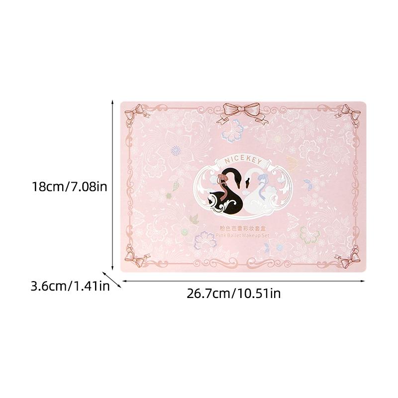 Ballet Makeup Gift Box Set, Makeup Kit with Lip Balm, Powder, Highlighter & Eyeshadow Palette, Essential Beauty Tools, Valentine's Day & Christmas Gift Ballet Makeup Gift Box Set, Makeup Kit with Lip Balm, Powder, Highlighter & Eyeshadow Palette, Essential Beauty Tools, Valentine's Day & Christmas Gift