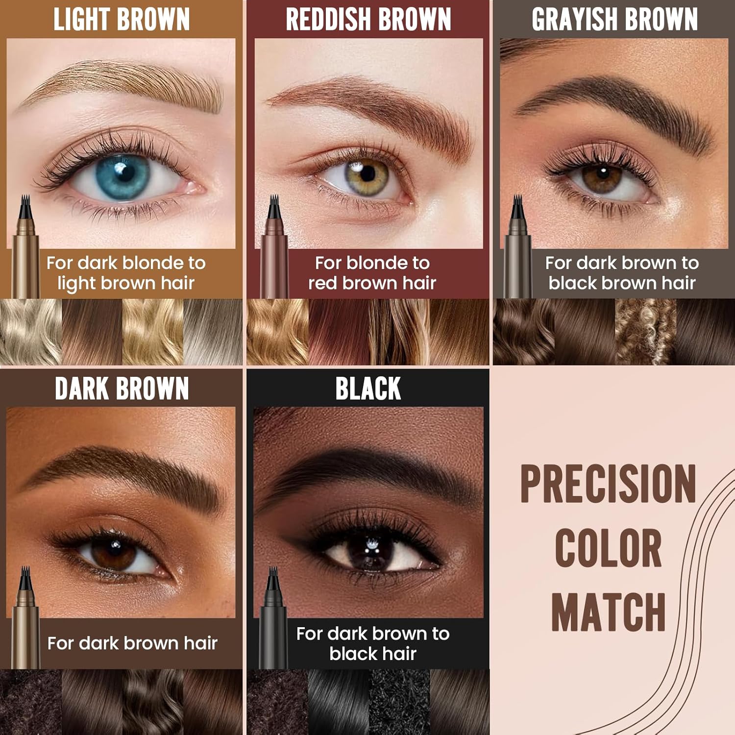 Microblading Eyebrow Pencil, 3D Waterproof Microblading Eyebrow Pen 4 Fork Tip Tattoo Pencil, Precise Natural Brow Magic Eyebrow Pencil with Hair Like Strokes, 4 Points Multi-Used Eye Brow Pencils for Women Microblading Eyebrow Pencil, 3D Waterproof Microblading Eyebrow Pen 4 Fork Tip Tattoo Pencil, Precise Natural Brow Magic Eyebrow Pencil with Hair Like Strokes, 4 Points Multi-Used Eye Brow Pencils for Women