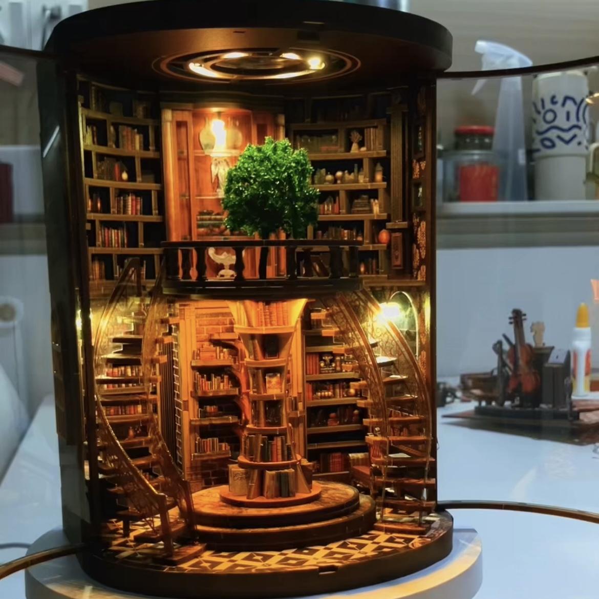 Warm White Micro Mini LED Ceiling Light Panel,DIY Lamp Kit for Miniature House 3D Puzzle,Small Light Accessory for Book Nook Display