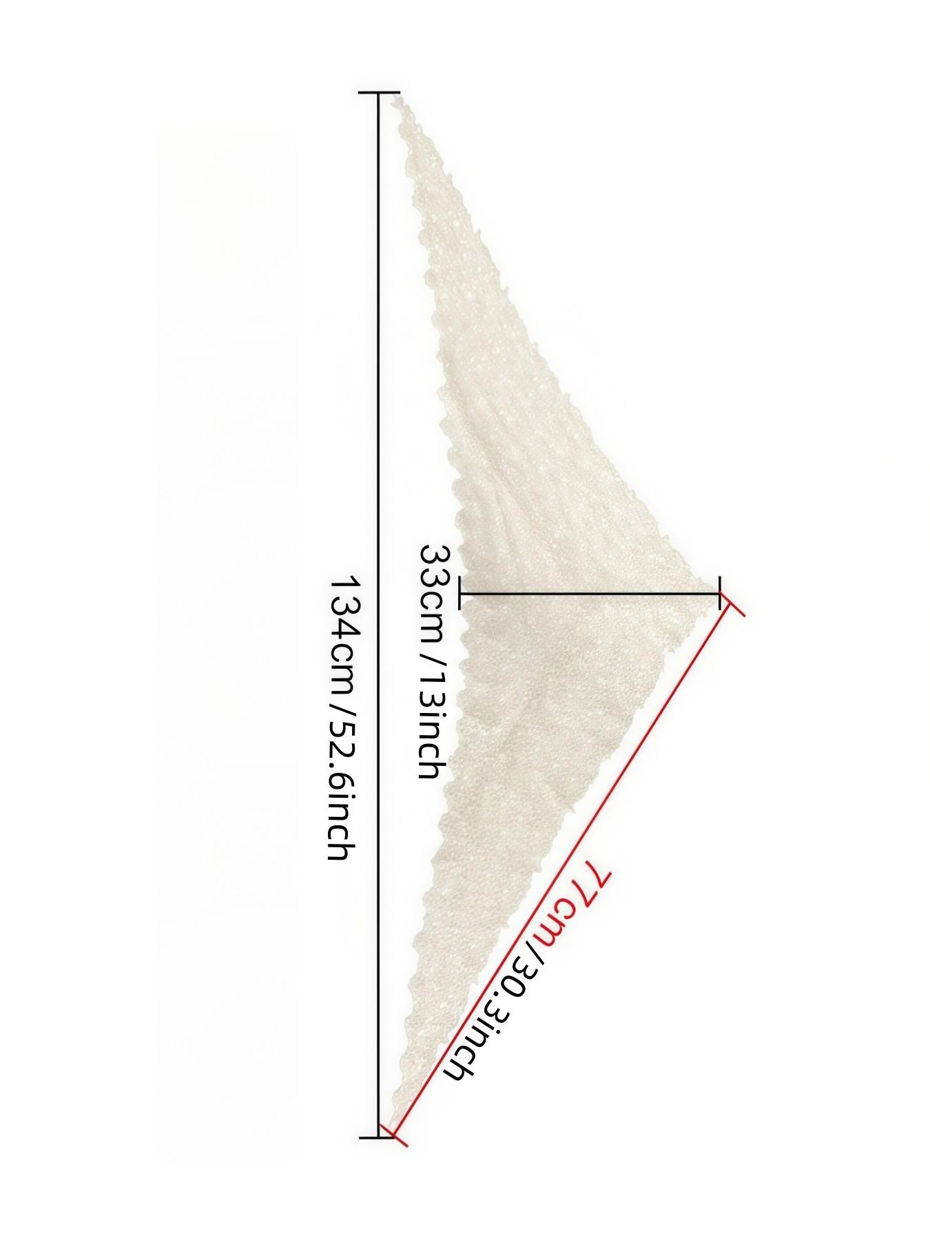1pc Solid Color Crochet Floral Lace Thin Outerwear Triangle Knot Scarf For Women, Spring/Summer Stylish Decorative Collar Trim, Minimalist Scarf Head Wrap