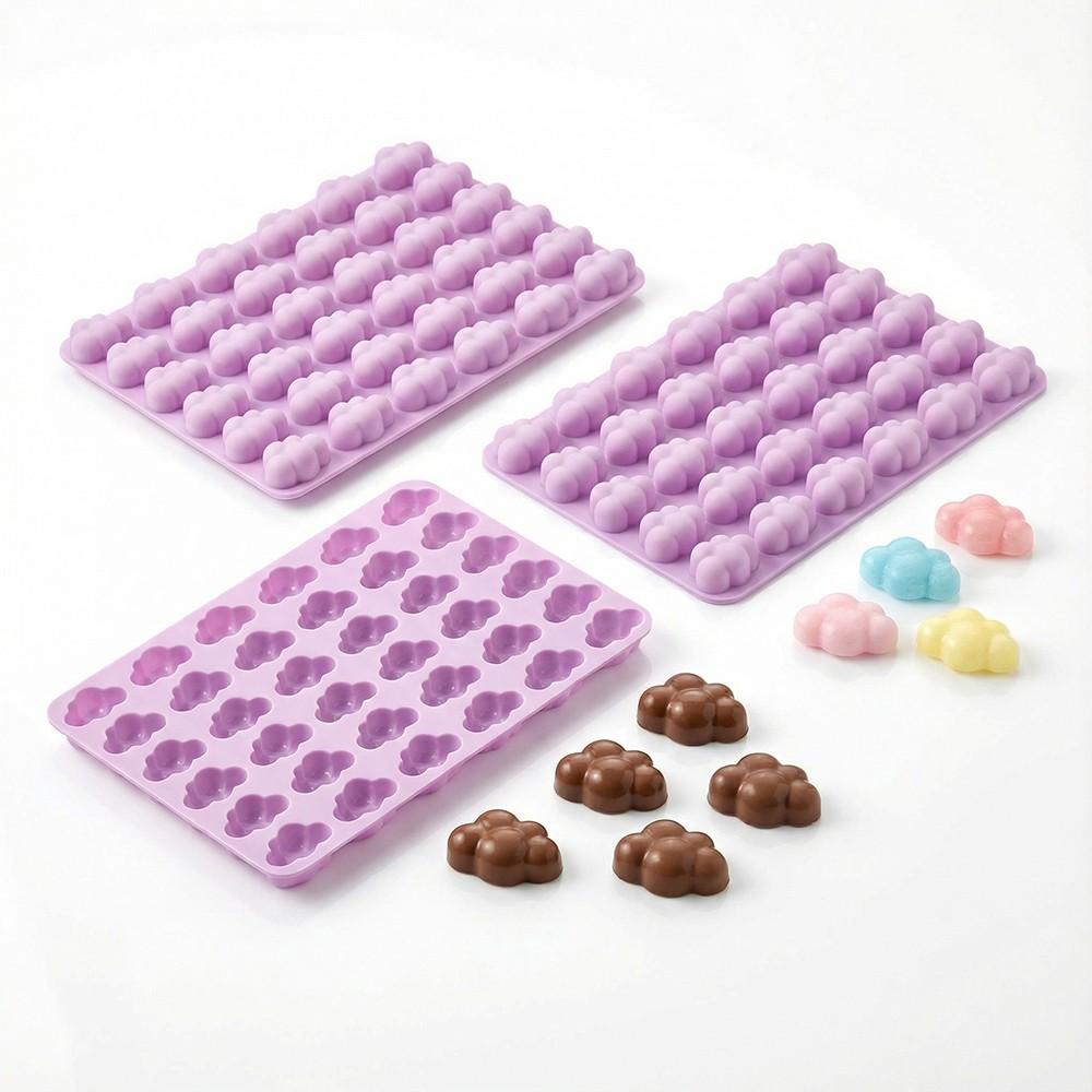 3pcs Cloud Shape Silicone Molds, DIY Chocolate Candy Dessert Cake Decoration, Baking Molds for Home Bakers, Perfect for Parties & Gifts