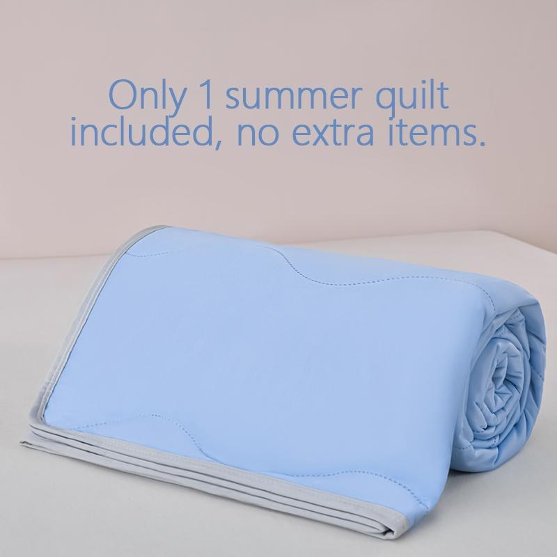 Double-Sided Cooling Summer Blanket, Soft Lightweight Quilted Design, Breathable Fabric for Hot Weather, Multi-Color Options, All-Season Use