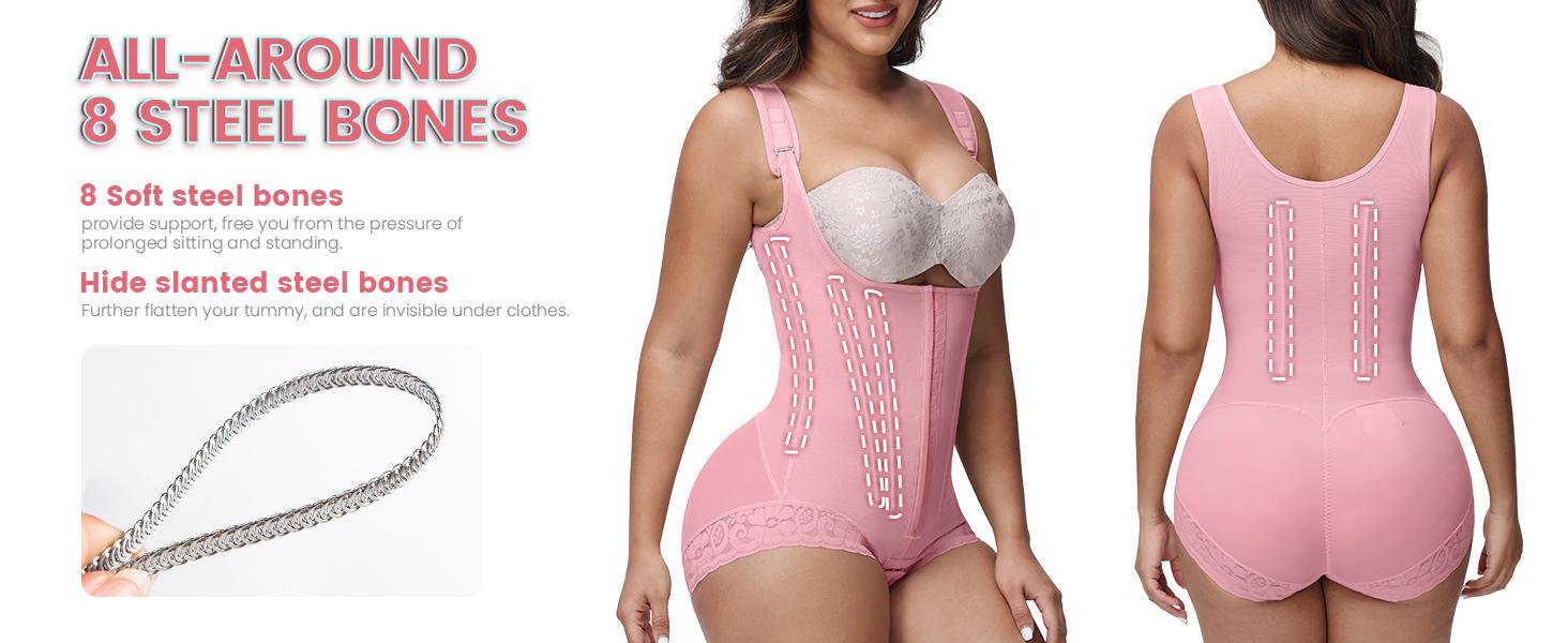 SHAPESHE Open Bust Shapewear Bodysuit For Women Triangle One-Piece Corset