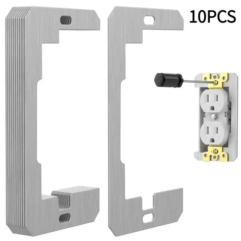 10 Pes Wall Plate Spacer,Spacers for Electrical Outlets,Metal Alush At Device Levelling Plates for Electrical OutletRepalr, Ax Loose Outlets and Blectrical Boxe