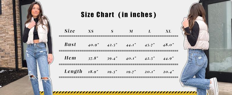 Yeokou Women's Beige Cropped Puffer Vest Stand Collar Full Zip Sleeveless Warm Padded Jacket for Casual Autumn Wear