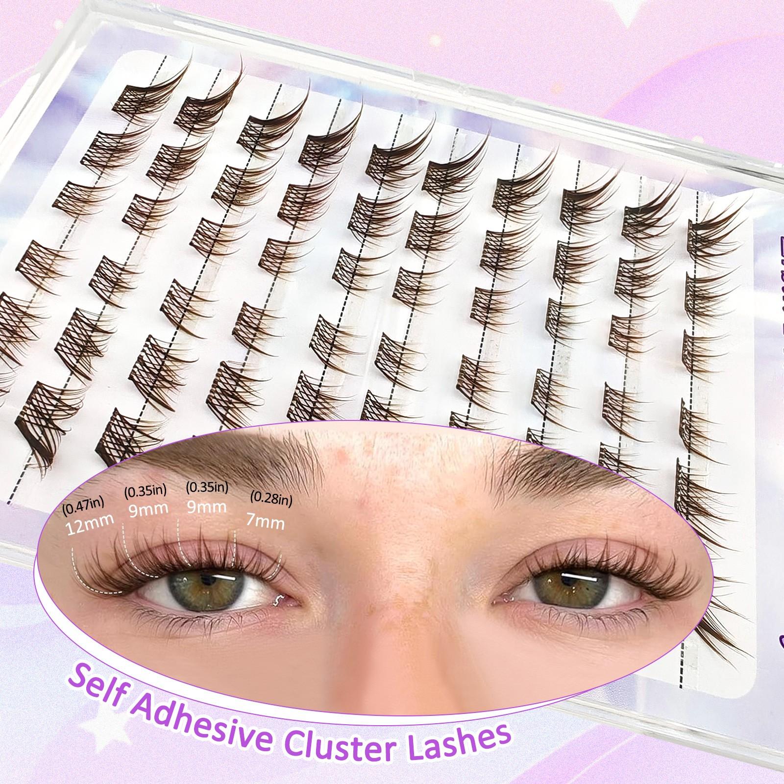 60 Pairs False Eyelashes, Makeup, Mixed Lengths 7-12mm, Self-Adhesive, Natural Look, Volume & Curl, Travel-Friendly, Cosplay Anime Lashes