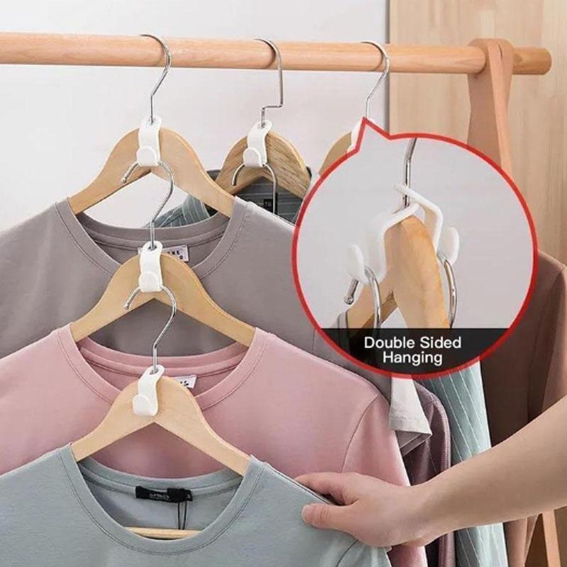 Clothes Hanger Connector Hooks, Plastic Hooks Cascading Hanger Hooks Hanger Extender Clips for Heavy Duty Hangers Space Saving and Clothes Closet Wardrobe Organizer - Blend Color wood drying tools Hanging Wooden