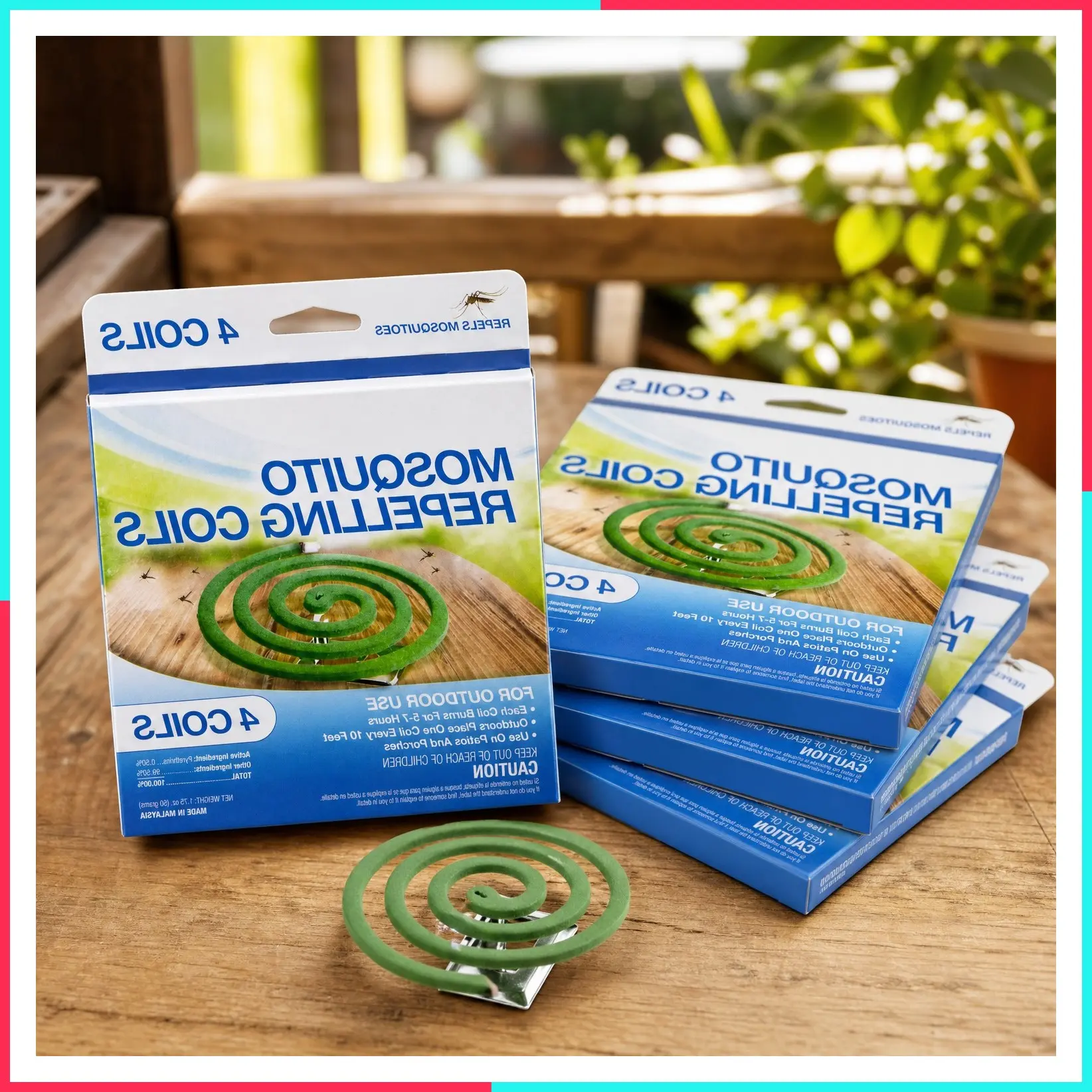 Mosquito Repellent Coils, 4 Packs of 4 (16 Coils)