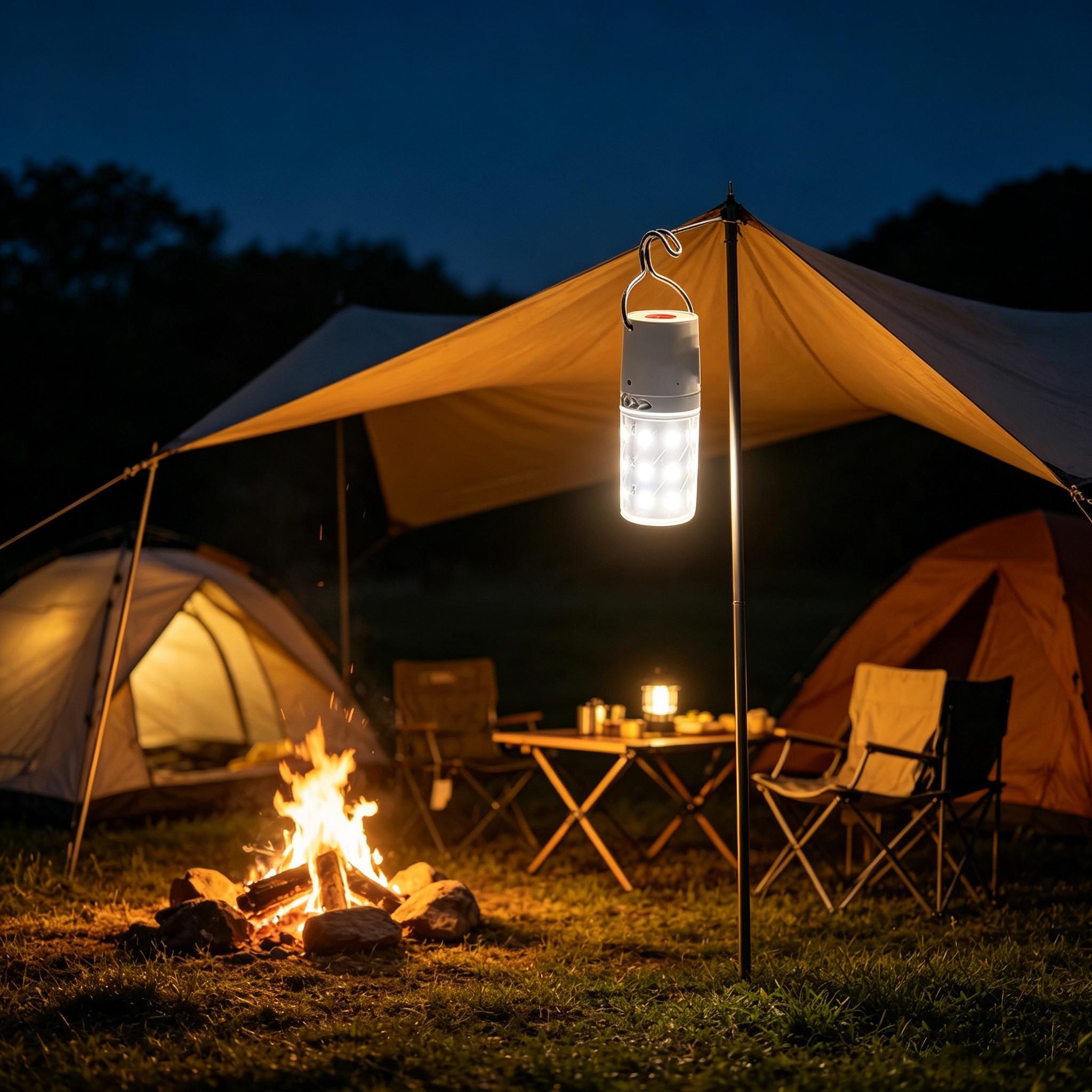 USB Rechargeable Emergency Light Bulb, Hook-Style Outdoor High-Lumen LED Camping Lantern, Portable Emergency Lighting Solution