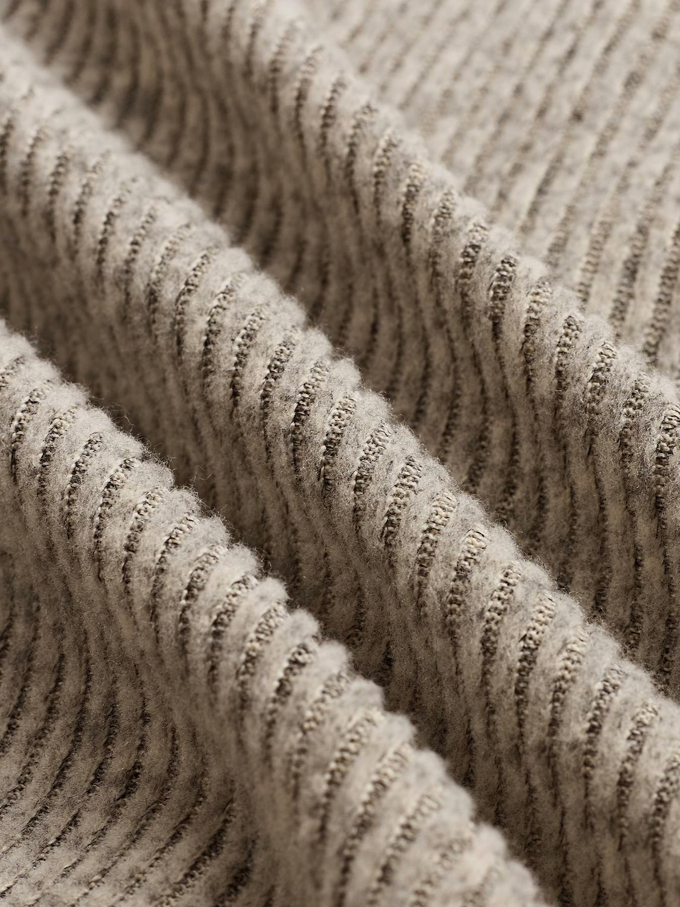 Women's Casual Elegant Ribbed Knit Button Long Sleeve Top, Fitted Plain Design, All Season Wear, Moderate Fabric Thickness, Knitwear