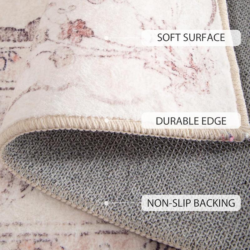 BESTSWEETIE Hallway Runner Rug, Lightweight Mat, Machine Washable Rug Moroccan Rugs Water Repellent Rug for Entryway, Living Room, Bedroom, Corridor Outdoorfun