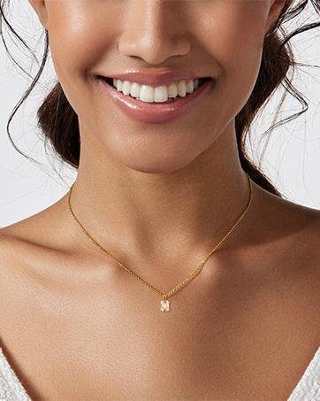 Diamond Pendant Gold Necklace for Women Dainty 18k Gold Plated Choker Necklaces Simple Gold Jewelry Gifts for Women Girls