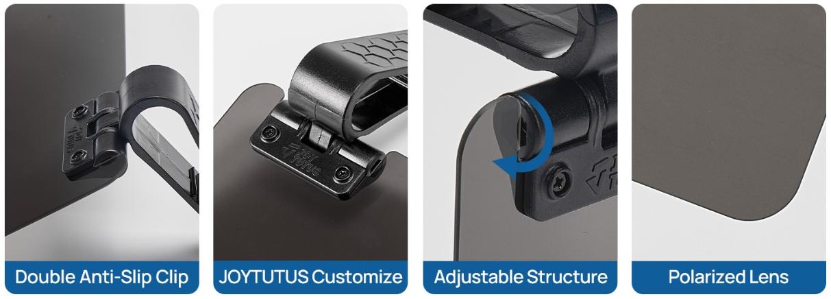 Car Sun Visor Extension, Polarized Sun Visor Extender, Universal Uv400 Sunshade, Adjustable Car Sun Visor, Dual Clip Design, Anti-Glare Diffused Light