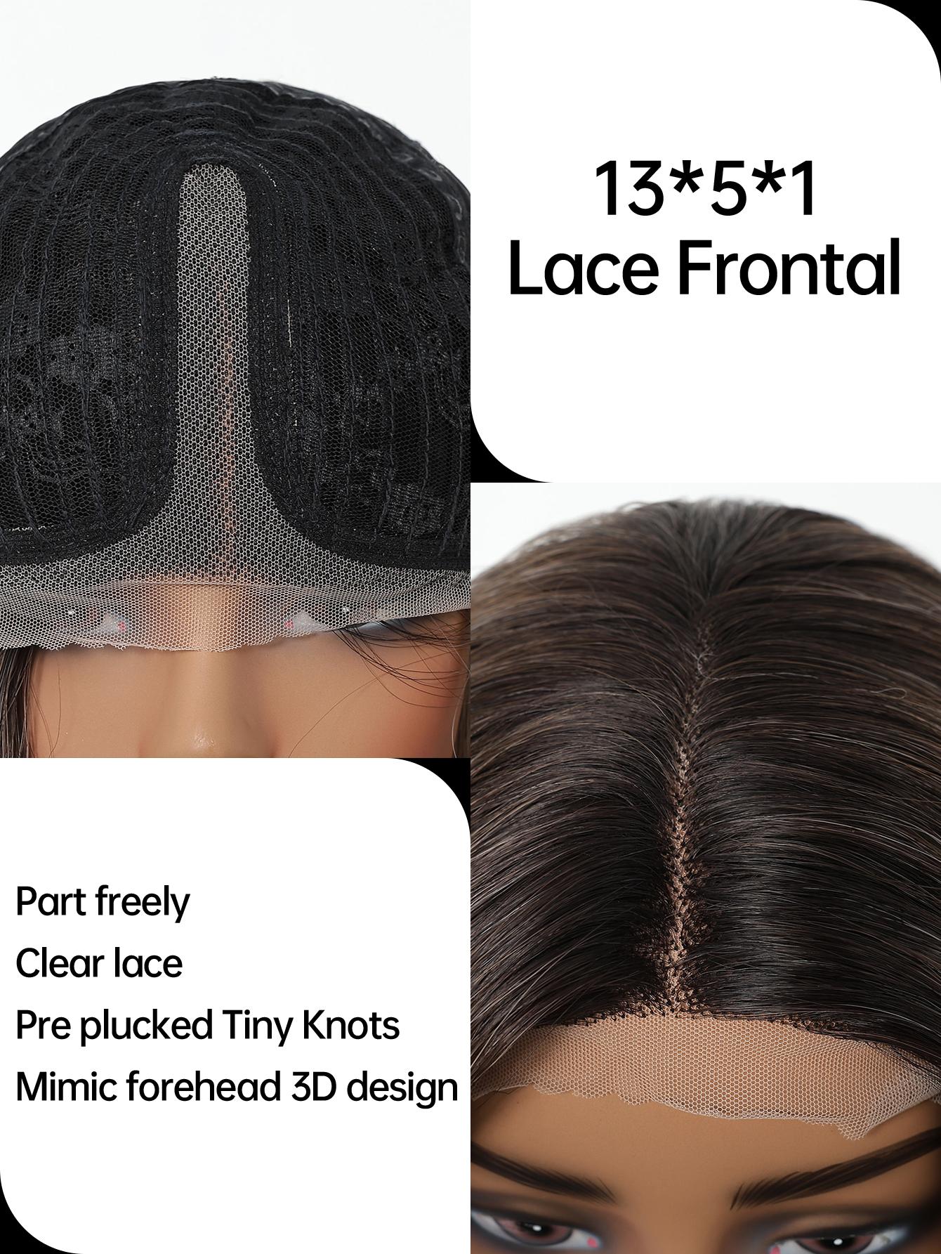 Topshe Natural Wave Wig, Heat Resistant Balayage, 26 Inches, Natural Look, Versatile for Daily Wear, Graduation, Travel, Holidays, Lace Front Wig